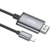 Kabelis Hoco UA27 Lightning to HDMI 2.0m pilkas