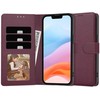 Reach Dėklas Fancy Wallet Apple iPhone 13/14 tamsiai raudonas