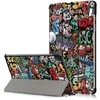 Dėklas Reach Smart Leather Samsung X110/X115 Tab A9 8.7/X130/X135 Tab A11 8.7 graffiti