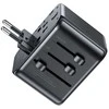 AWEI Laidinis įkroviklis 2xUSB+3xUSB-C C-39 35W4in1 US/AU/EU/UK juodos spalvos Univesal Travel GaN Charger