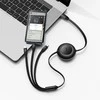 USB laidas Baseus Bright Mirror 2 Type-C į MicroUSB/Type-C/Lightning 3.5A 1.1m juodas CAMJ010201