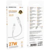 Borofone kabelis BX116 Certain - Type C į Lightning - PD 27W 1 m baltos spalvos