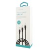 USB kabelis Devia Pheez 3 Pack microUSB 0.25m,1.0m,2.0m juodas
