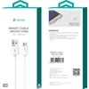 USB laidas Devia Smart microUSB 1.0m baltas
