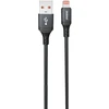 Dudao 3A 30W L3SL USB-A – Lightning kabelis Braided 1.2m – juodos spalvos