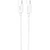 Dudao L4C USB-C / USB-C 30W kabelis 1.2m – baltos spalvos