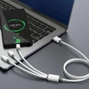 USB kabelis Dudao L8s-3in1 USB-A to USB-C/MicroUSB/Lightning 100W 1.2m baltas
