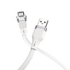 USB kabelis Hoco U72 Lightning 1.2m silikoninis baltas