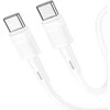 USB kabelis Hoco X83 60W Type-C iki Type-C 1.0m baltas
