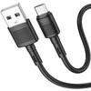 USB kabelis Hoco X83 USB-A to MicroUSB 1.0m juodas
