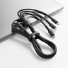 USB kabelis Joyroom S-A61 USB-C to USB-C/Lightning/MicroUSB 3.5A 1.2m juodas