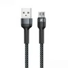 USB Micro Remax Jany Alloy kabelis, 1m, 2.4A (juodas)