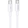 USB kabelis Remax RC-C021 USB-C to USB-C 30W 1.0m baltas