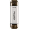 Kietasis diskas Transcend EXTERNAL SSD 512GB ESD310S USB - 10GBPS TYPE C/A Sidabrinis