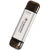 Kietasis diskas Transcend EXTERNAL SSD 512GB ESD310S USB - 10GBPS TYPE C/A Sidabrinis