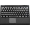 Klaviatūra KeySonic Mini-TAS Smart-Touchpad SoftSkin, BK, ACK-540U+(DE)