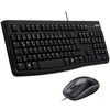 Logitech Klaviatūra su USB jungtimi ir pelė MK120 DE keybord/ juodas