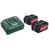 18V akumuliatorių rinkinys 2 x 4,0 Ah kroviklis, ASC 55, Metabo