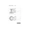 Akumuliatorinio ekscentrinio šlifuoklio SXA 18LTX 125 BL125 mm korpusas, Metabo