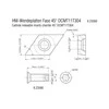 Briaunų frezavimo įrankis KFM 9-3 RF 45° R2 R3, Metabo