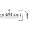 Diskas pjovimo HW 254x3,2x30 Z80 a -5° Neg. b TCG, CMT