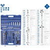 Galvučių komplektas, 172-vnt, 1/4", 3/8", 1/2", Brilliant Tools