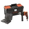 Black &amp; Decker Juodas &amp; Decker Gręžtuvas smūginis BEH850 / 850W + 32 priedai ir dėžė, Juodas &amp; Decker