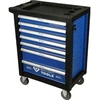 Tool cabinet with 7 drawers, empty, juodas, Brilliant Tools