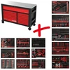 Performanceplus workshop tool trolley set P45 with 950 tools, KS Tools