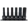 Smūginių galvučių antgalių komplektas 1/2", ilgos,HEX 8-19m, KS Tools