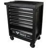 Tool cabinet with 7 drawers, empty, juodas, Brilliant Tools