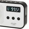 Adler | Digital radio PLL AM/FM | AD 1907 | Alarm function | Baltas/Juodas