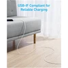 Anker | 322 Nylon Cable, Baltas | A81H5G21 | USB-A to USB-C