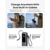 „Anker Zolo“ nešiojama įkroviklis | A1695H11 | 25000 mAh | Integruotas USB-C ir ištraukiamas laidas | Pilkas