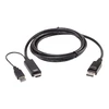 Aten 2L-7D02HDP True 4K 1.8M HDMI į DisplayPort kabelis | Aten | Tikras 4K 1.8M HDMI į DisplayPort kabelis | 2L-7D02HDP