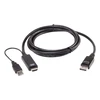 Aten 2L-7D02HDP True 4K 1.8M HDMI į DisplayPort kabelis | Aten | Tikras 4K 1.8M HDMI į DisplayPort kabelis | 2L-7D02HDP