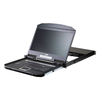 Aten | 16 prievadų trumpas „Gylis“ PS/2-USB VGA vienos bėgelio plačiaekranis LCD KVM komutatorius 18,5" 1366x768 | CL3116NX