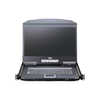 Aten | 16 prievadų trumpas „Gylis“ PS/2-USB VGA vienos bėgelio plačiaekranis LCD KVM komutatorius 18,5" 1366x768 | CL3116NX
