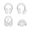 Audio-Technica ATH-M50X profesionalios monitorinės ausinės, Baltos spalvos