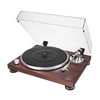 Audio Technica rankinis patefonas su diržu, RCA, medinis pagrindas AT-LPW50BT