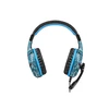 Žaidimų ausinės Fury Hellcat, LED, Mėlynos, USB + 2x 3.5mm