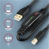 Axagon Active jungtis USB 2.0 A-M > B-M laidas, 20 m ilgio. Maitinimo variantas.