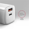 AXAGON ACU-PQ20W sieninis įkroviklis QC3.0/AFC/FCP + PD type-C, 20W, baltas