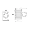 BEKO Skalbimo mašina BM3WFSU49415WB, 9kg, Energy class A, 51.8 cm, 1400 rpm, Inverter motor, Steam Cure