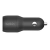 Belkin Dual USB-A automobilinis įkroviklis 24W BOOST CHARGE Juodas
