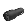 Belkin Dual USB-A automobilinis įkroviklis 24W BOOST CHARGE Juodas