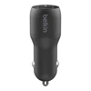 Belkin Dual USB-A automobilinis įkroviklis 24W BOOST CHARGE Juodas
