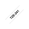 Brother | TZ-241 Laminated Tape | Juodas on Baltas | TZe | 8 m | 1.8 cm