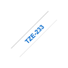 Brother | TZe-233 Laminated Tape | Mėlyna on Baltas | TZe | 8 m | 1.2 cm