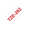 Brother | TZe-262 Laminated Tape | Raudona on Baltas | TZe | 8 m | 3.6 cm